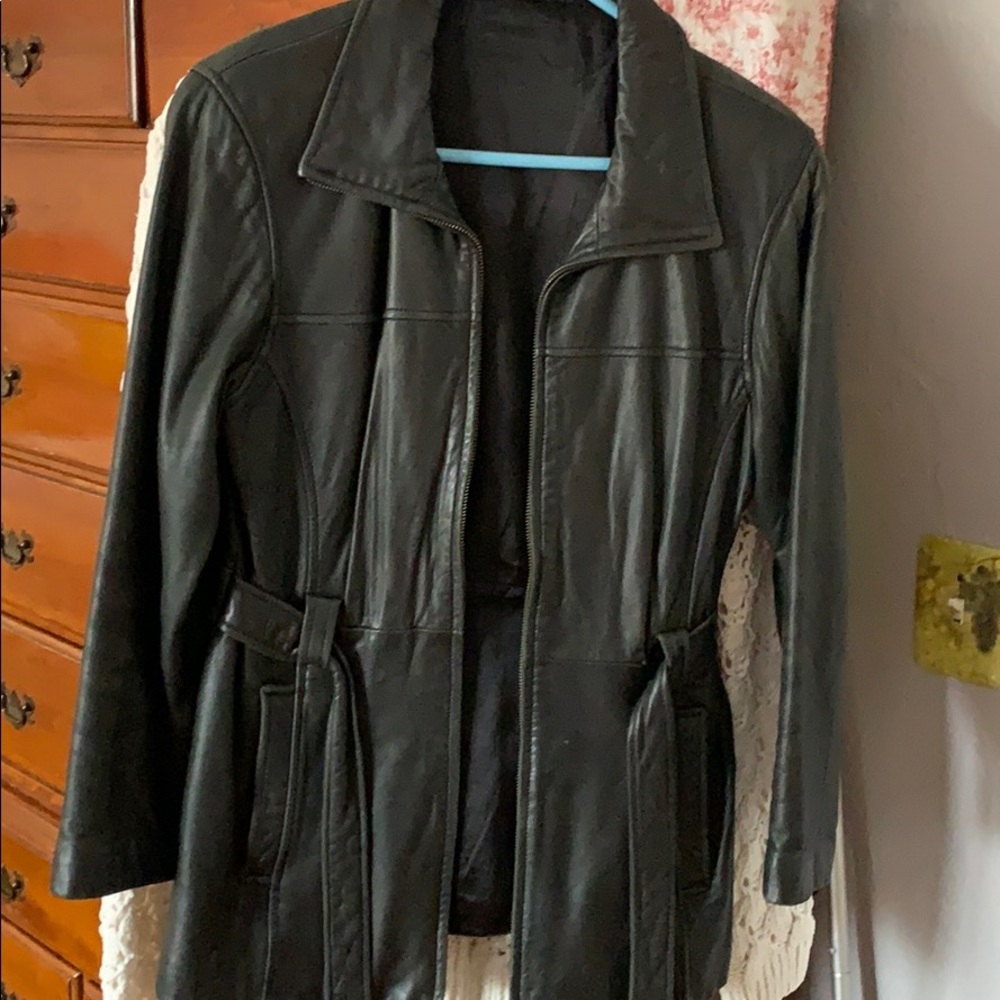 Leather blazer